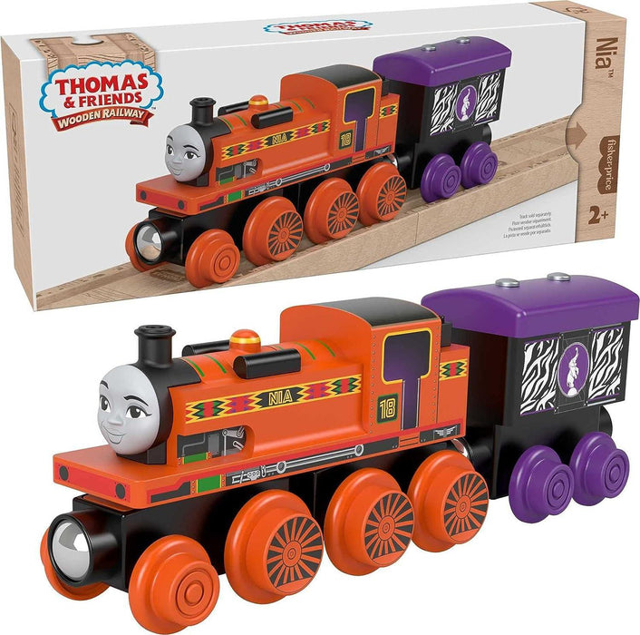 Fisher-Price - Thomas And Friends - Wood Nia Engine & Car (Large)
