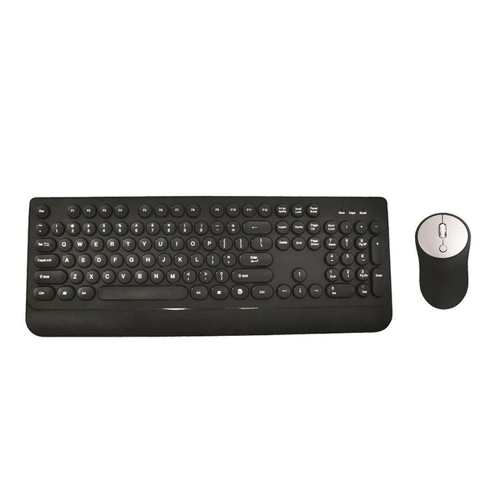 Gabbagoods - Keyboard & Mouse Combo Set Wireless Nano USB Dongle 2.4Ghz Full Size KB-Piece./Mac - Black - Limolin 