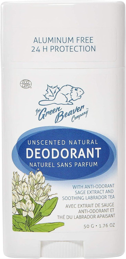 Green Beaver Company - Deodorant Stick Unscented-Paraben & Aluminum-Free, Vegan, For Normal & Sensitive Skin, 1-pack