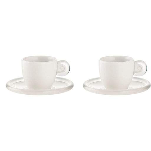 Guzzini - Gocce - Espresso Cups With Saucers (Set of 2)