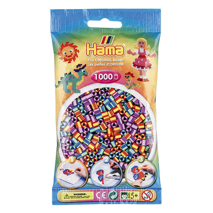 Hama - Solid Colours - 1K Striped Beadsin Bag - Limolin 