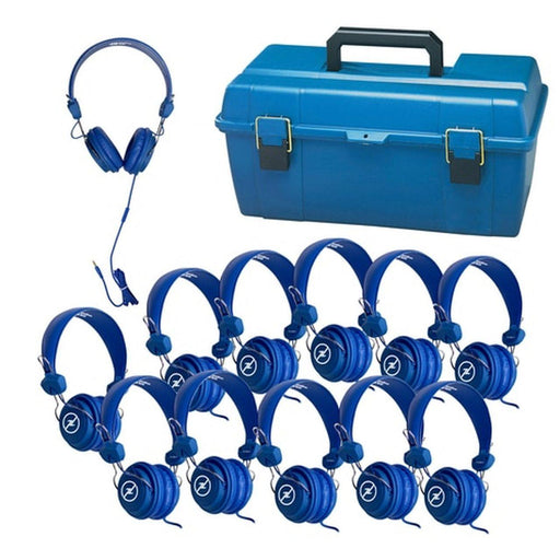HamiltonBuhl - Lab Pack 12 Blue Headsets Favoritz with Mic & CC - Limolin 