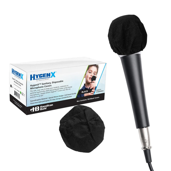 HamiltonBuhl - Sanitary Mic Covers HygenX 100 Black - Limolin 