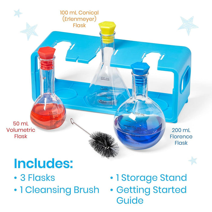 Hand 2 Mind - Starter Science Flasks - Plastic Beakers for Kids, Science Lab Equipment, Measuring Toys for Kids, Kids Chemistry Set, Educational Science Kits, Science Supplies for Classroom