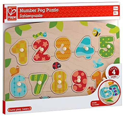 Hape - Number Peg Puzzle - Limolin 