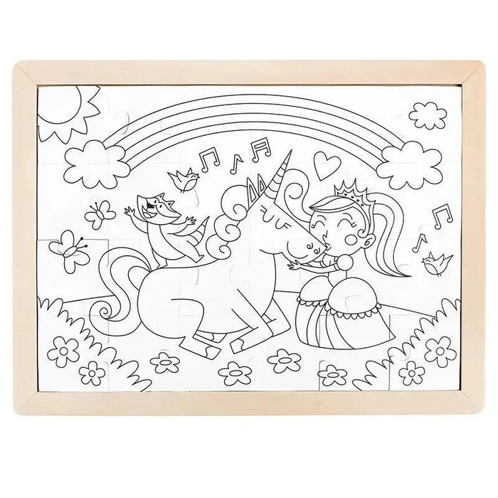 Hape - Unicorn Friends Wooden Puzzle