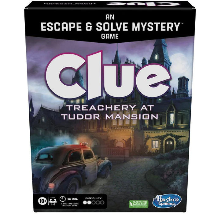 Hasbro - Clue - Board Game Treachery at Tudor Mansion Escape Room Game- English
