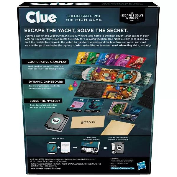 Hasbro - Clue - Escape Sabotage on the Seas Board Game