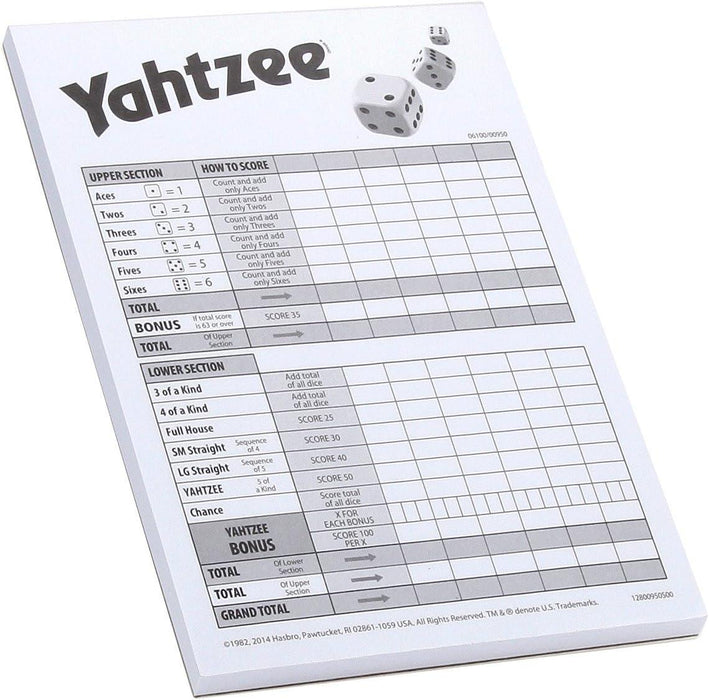 Hasbro - Yahtzee Pads W/Tabs ( Bilingual )