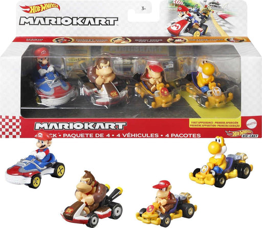 Hot Wheels - Mario Kart - 1:64 Diecast - 4-PACK ASSORTMENT