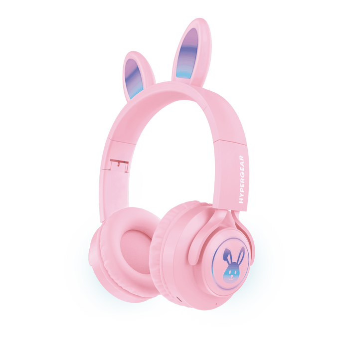 Hypergear - Bunny Tracks Wireless Light-Up Headphones | Pink