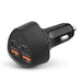 HyperGear - Car Charger 4 Port 50W 2x USB-A (18W) 2x USB-C (25W) PD PPS SpeedBoost Quick Charge - Black