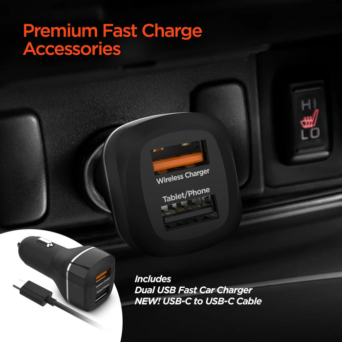 HyperGear - Gravity 15W Wireless Fast Charging Mount | Vent + Dashboard + Windshield | Black