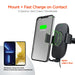 HyperGear - Gravity 15W Wireless Fast Charging Mount | Vent + Dashboard + Windshield | Black