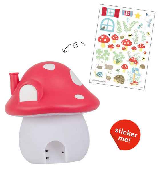 Little Lovely - Night Light Et Stickers - Mushroom - Limolin 