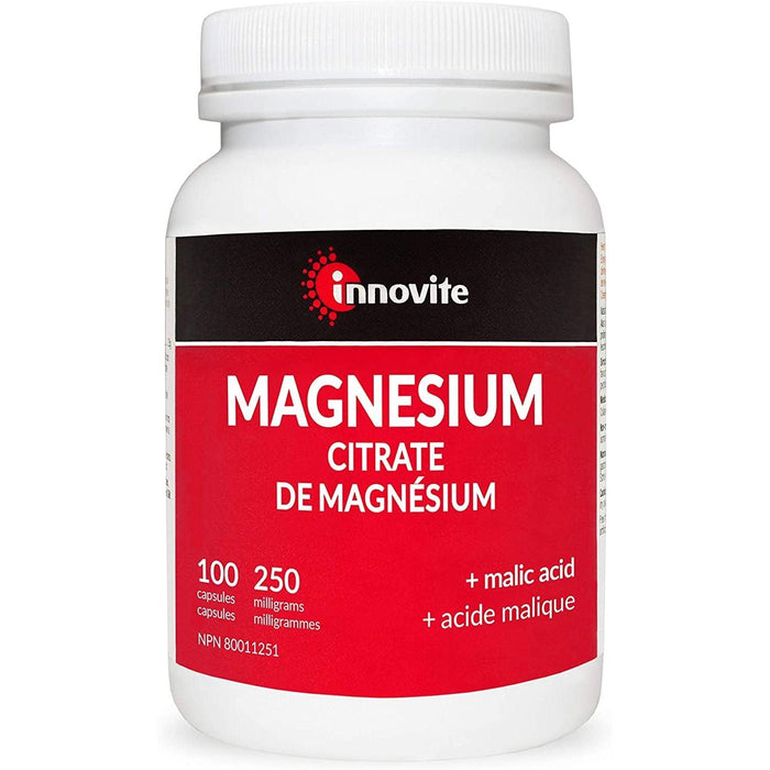 Innovite - Cardiovascular Health - Magnesium Citrate 250Mg With Malic Acid - 100 Caps - Limolin 