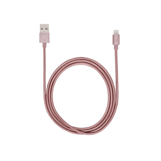 iStore - Charge & Sync Lightning to USB-A 4ft MFI Braided Cable - Rose Gold (ACC99404CAI) - Limolin 