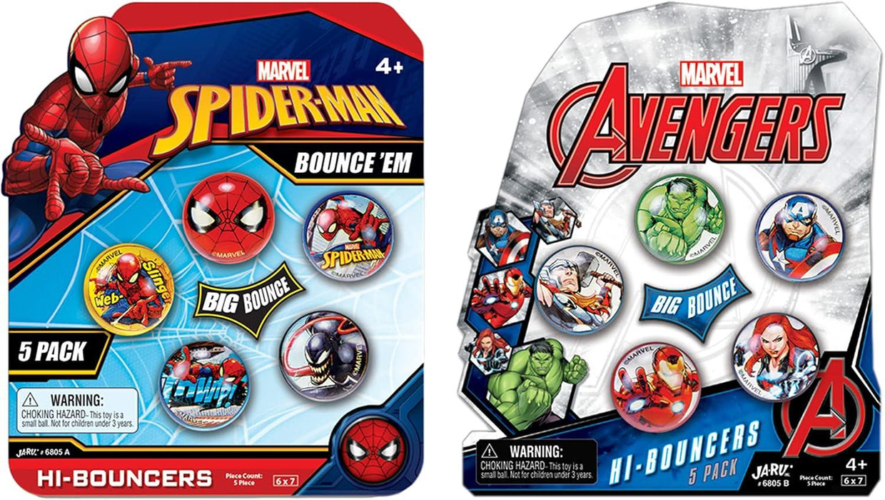 JA RU - Marvel - 5Pk Hi Bouncer Ball (ASSORTMENT)