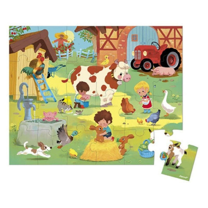Janod - A Day At The Farm (24-Piece Puzzle) - Limolin 