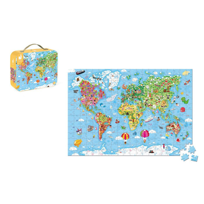 Janod - Giant World Map (300-Piece Jigsaw Puzzle)