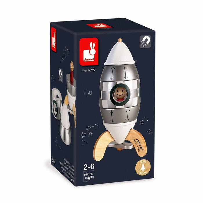 Janod - Silver Magnetic Rocket Kit - Limolin 