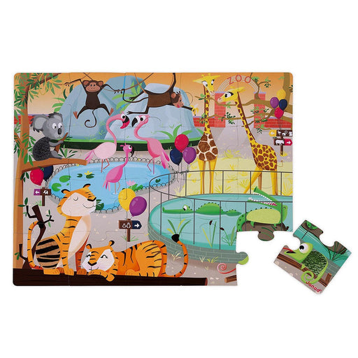 Janod - Tactile - A Day At The Zoo (20-Piece Puzzle) - Limolin 