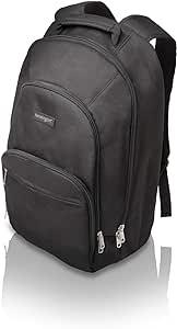 Kensington - Backpack 156in Simply Portable SP25 Side Pocket Adjustable Padded Shoulder Straps Nylon - Black