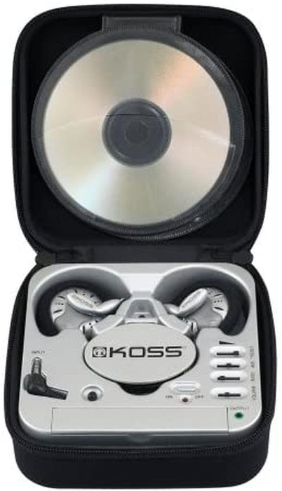 Koss - Stereophones with sport clip portable amplifier with built -in equalizer 3.5mm with carry case retractable cord - silver & black - Limolin 