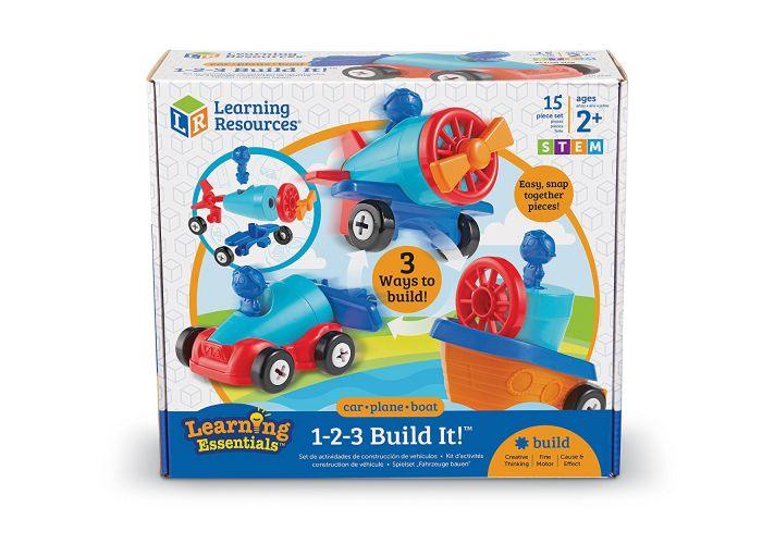 Learning Resources - 1-2-3 Build It! Car - Plane - Boat - Limolin 