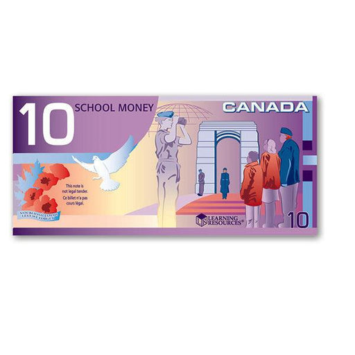 Learning Resources - Canadian Money $10 (100Pcs)