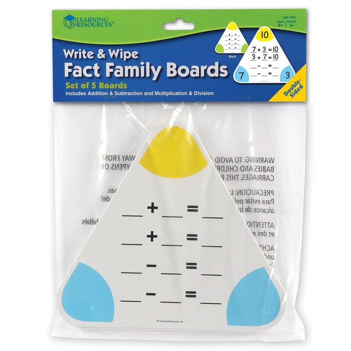 Learning Resources - Write & Wipe Fact Family Boards
