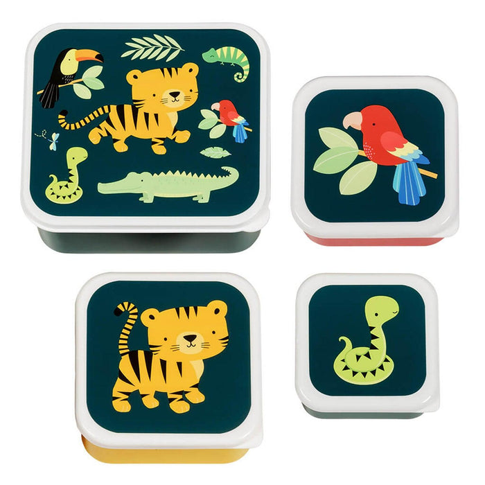 Little Lovely - Lunch And Snack Box Set - Jungle Tiger - Limolin 