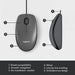Logitech - Mouse Wired M100 Ambidextrous 3 Button with Scroll 1000dpi PC/Mac/Chrome/Linux - Black