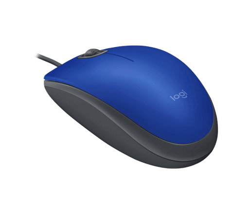 Logitech - Mouse Wired M110 Silent Ambidextrous 3 Button with Scroll 1000dpi PC/Mac/Linux - Blue