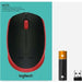 Logitech - Mouse Wireless 2.4Ghz M170 Ambidextrous 3 Button with Scroll 1000dpi PC/Mac/Chrome/Linux - Red