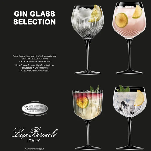 Luigi Bormioli - Gin Glass Selection Assorted 4Pc Set - Limolin 