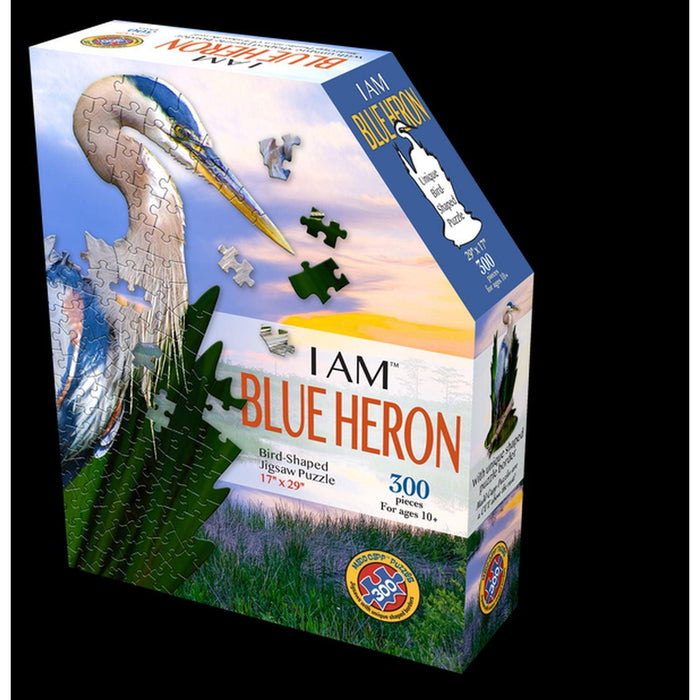 Madd Capp Puzzles - I AM Blue Heron (300 pc) - Limolin 