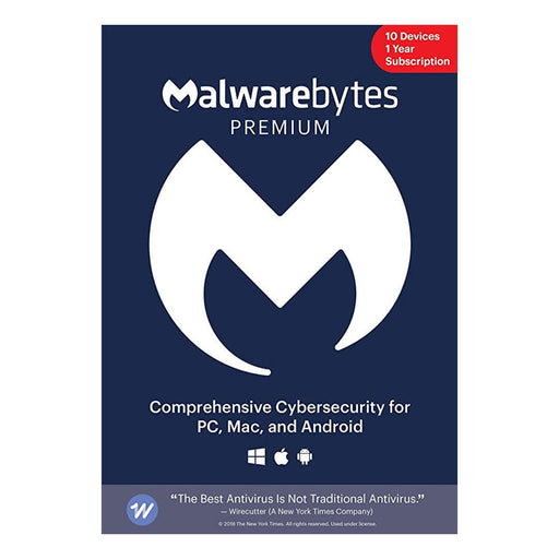 Malwarebytes - Premium 10-User 1Yr PC/Mac/Android - Limolin 