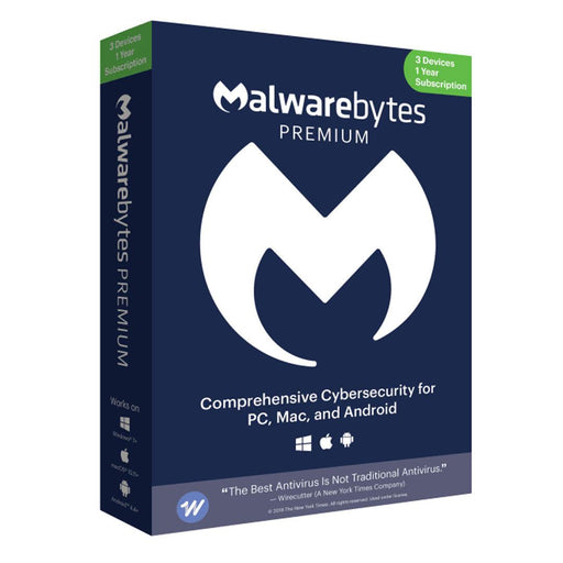 Malwarebytes - Premium 3-User 1Yr PC/Mac/Android - Limolin 