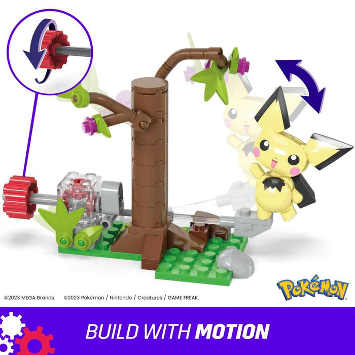 MEGA - Pokemon - Building Toy Kit, Pichu's Forest Forage With 1 Action Figure (84 Pieces)