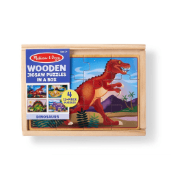 Melissa & Doug - Puzzles In A Box - 4 X 12Pc Dinosaur ASSORTMENT (8L)