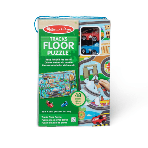 Melissa & Doug - Race Track Floor Puzzle & Play Set (6L)