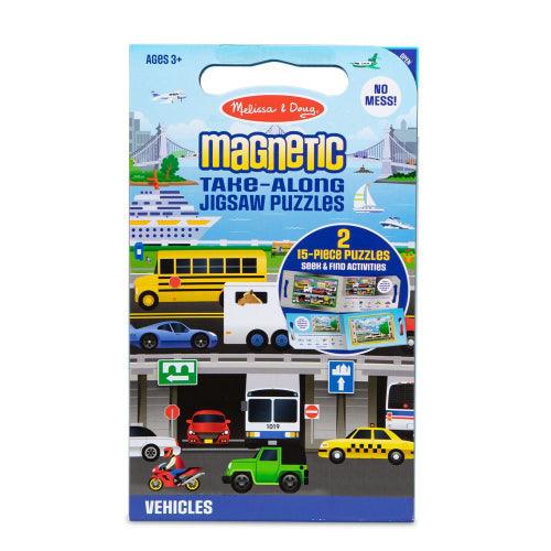 Melissa & Doug - Take Along Magnetic Puzzles - Vehicles
