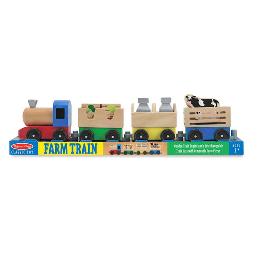 Melissa & Doug - Wooden Farm Train Toy Set