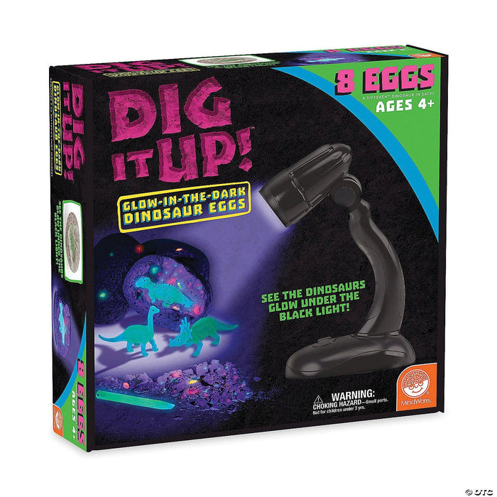 Mindware - Dig It Up! Glowin the Dark Dinosaurs Eggs Toy - Limolin 