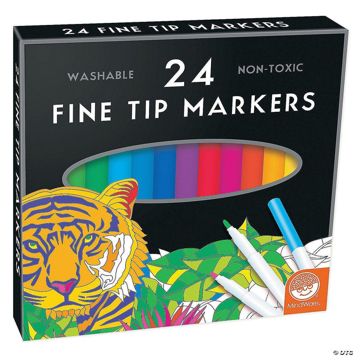 Mindware - MindWare Fine Tip Markers (Set of 24) - Limolin 