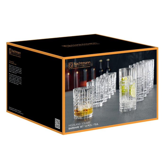 Nachtmann - Highland Square Whisky And Longdrink (Set of 12) - Limolin 