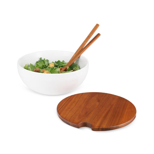 Nambe - Duets Salad Bowl With Lid & Servers