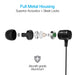 Naztech - Earbuds Wired USB-C Platinum High Fidelity Digital Audio Noise Cancelling Mic In-Line Controls Full Metal Housing - Black