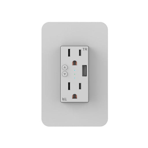 Nexxt - Smart Home Wifi Wall Power Outlet with 1 USB-A Port - Control Each Outlet and USBindividually - Voice Control Alexa/Google - White - Limolin 